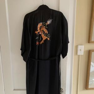 Vintage Black Chinese Robe